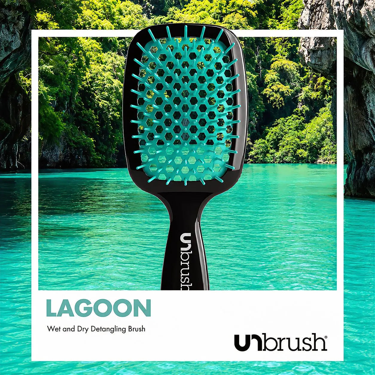 UNbrush - Detangling Hair Brush - Lagoon Teal