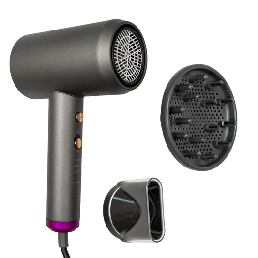 Dryze Breeze Fön mit Diffusor und Styling-Konzentrator – Kompakter Reise-Haartrockner