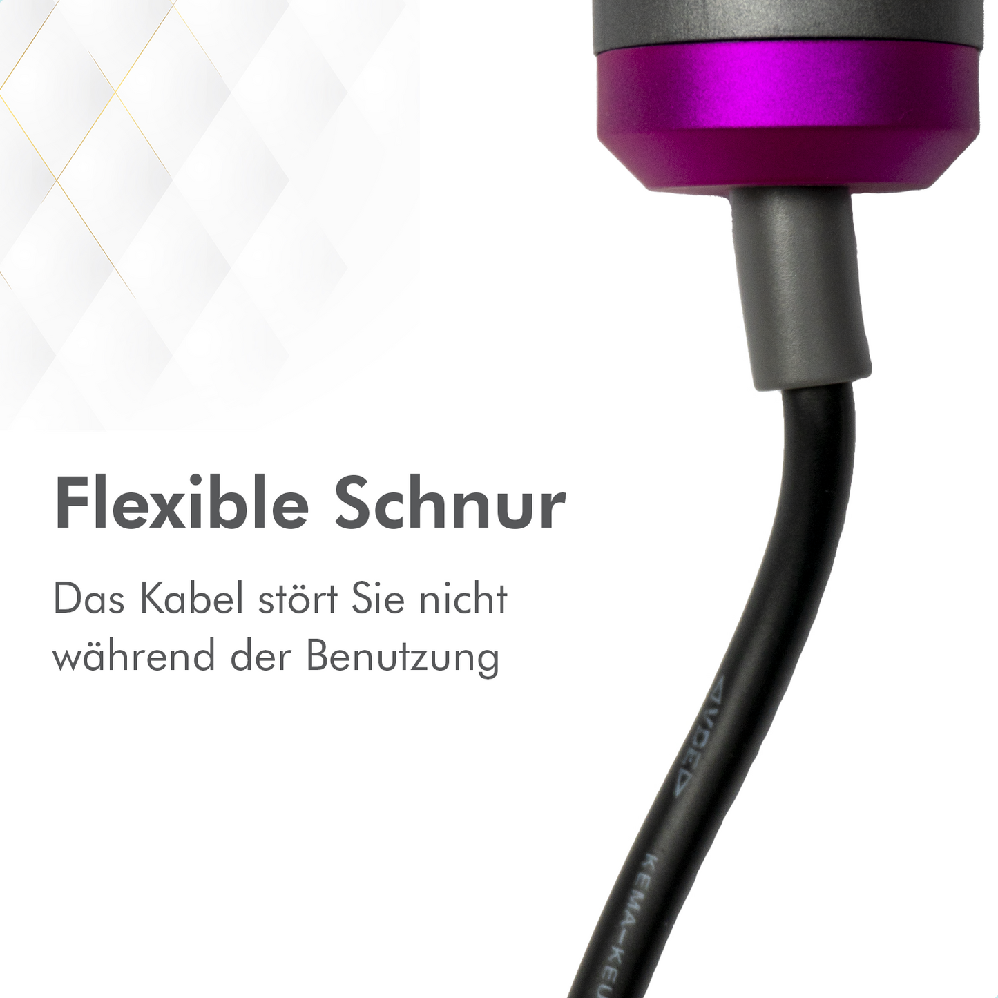 Dryze Breeze Fön mit Diffusor und Styling-Konzentrator – Kompakter Reise-Haartrockner
